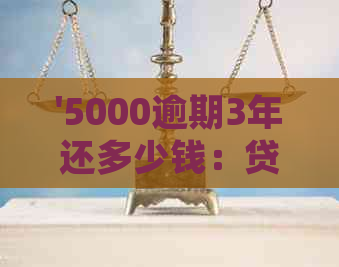 '5000逾期3年还多少钱：贷款逾期处理方式与费用解析'