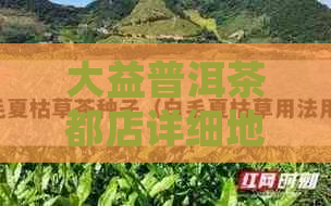 大益普洱茶都店详细地址及导航指南