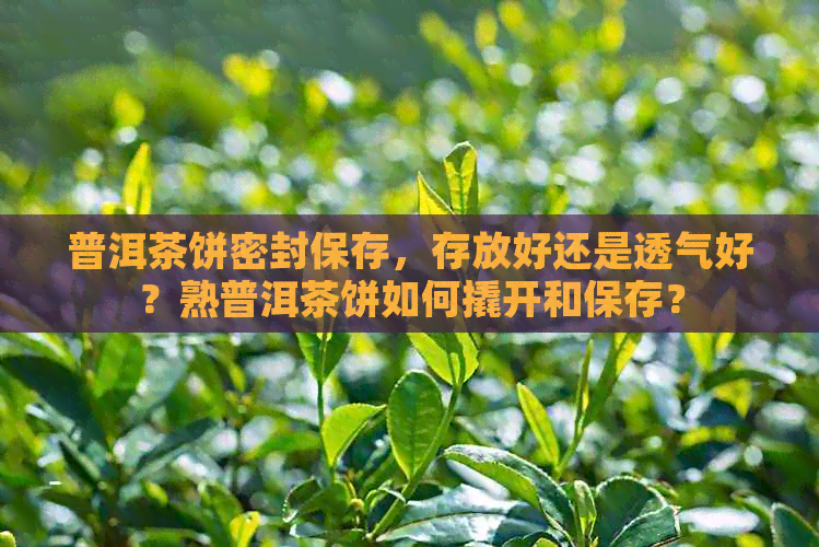 普洱茶饼密封保存，存放好还是透气好？熟普洱茶饼如何撬开和保存？