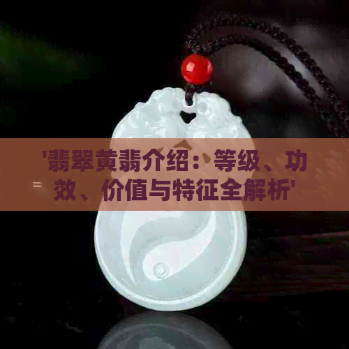 '翡翠黄翡介绍：等级、功效、价值与特征全解析'