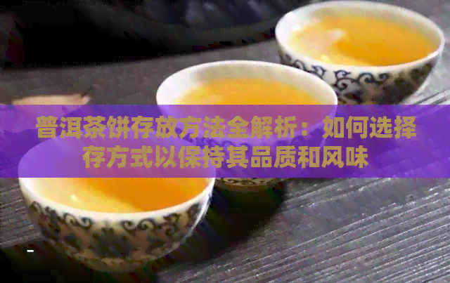 普洱茶饼存放方法全解析：如何选择存方式以保持其品质和风味