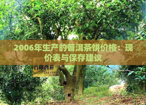 2006年生产的普洱茶饼价格：现价表与保存建议