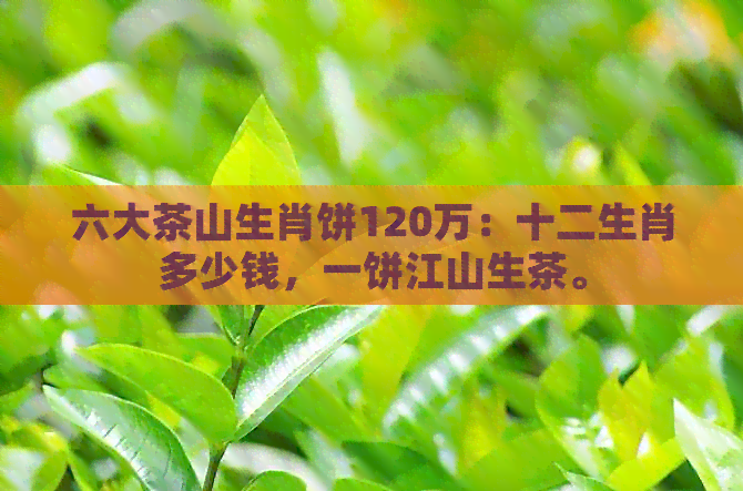 六大茶山生肖饼120万：十二生肖多少钱，一饼江山生茶。