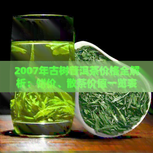 2007年古树普洱茶价格全解析：饼价、散茶价值一览表