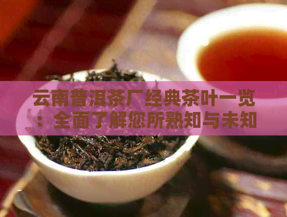 云南普洱茶厂经典茶叶一览：全面了解您所熟知与未知的名字