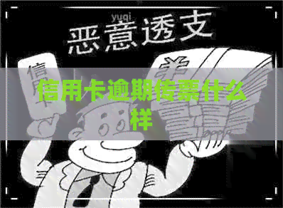 信用卡逾期传票什么样