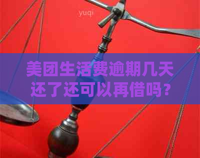 美团生活费逾期几天还了还可以再借吗？安全性如何？逾期后能否再次借款？