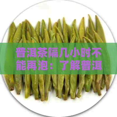 普洱茶隔几小时不能再泡：了解普洱茶的再泡时间