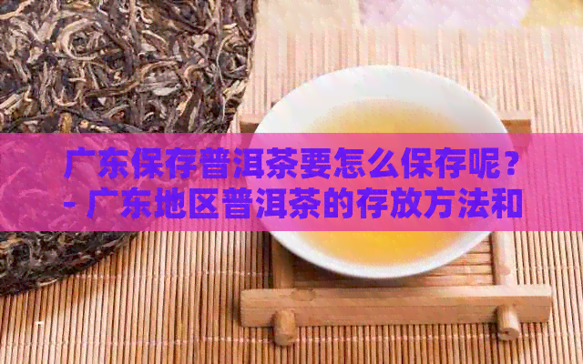 广东保存普洱茶要怎么保存呢？- 广东地区普洱茶的存放方法和技巧