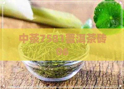 中茶7581普洱茶砖06