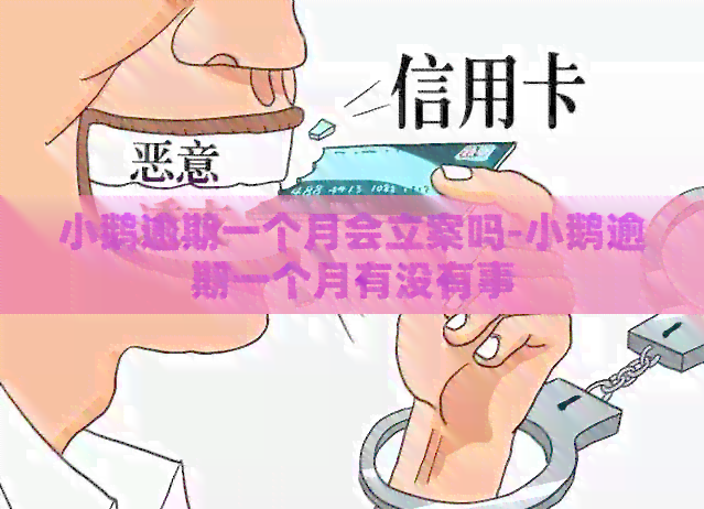 小鹅逾期一个月会立案吗-小鹅逾期一个月有没有事