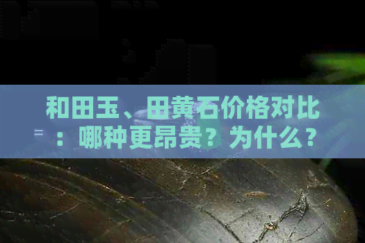 和田玉、田黄石价格对比：哪种更昂贵？为什么？