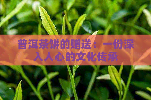 普洱茶饼的赠送：一份深入人心的文化传承