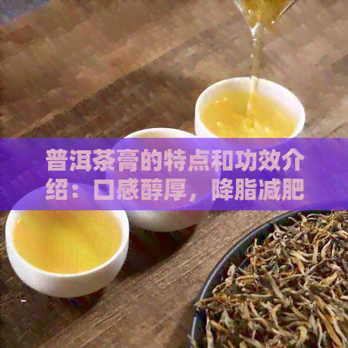 普洱茶膏的特点和功效介绍：口感醇厚，降脂减肥，助消化。