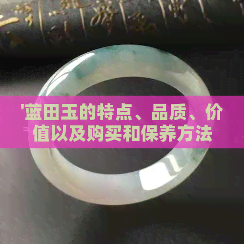 '蓝田玉的特点、品质、价值以及购买和保养方法全解：你真的了解蓝田玉吗？'