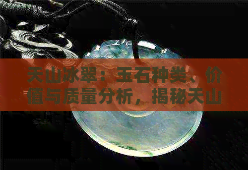 天山冰翠：玉石种类、价值与质量分析，揭秘天山冰翠的真实性质和市场定位