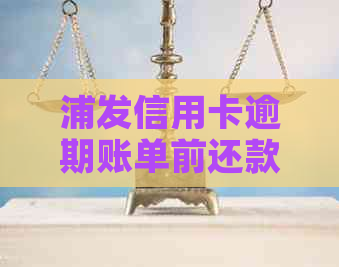 浦发信用卡逾期账单前还款及情况