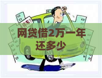 网贷借2万一年还多少