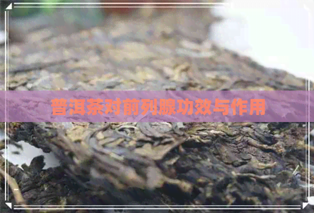 普洱茶对前列腺功效与作用