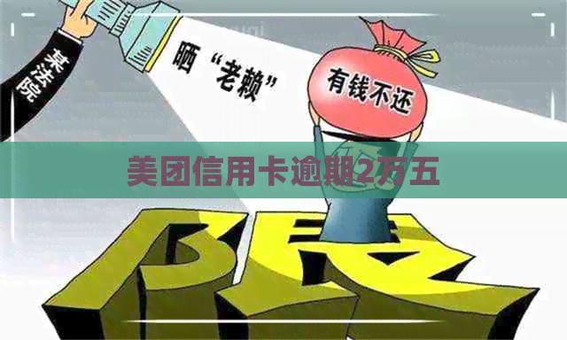 美团信用卡逾期2万五