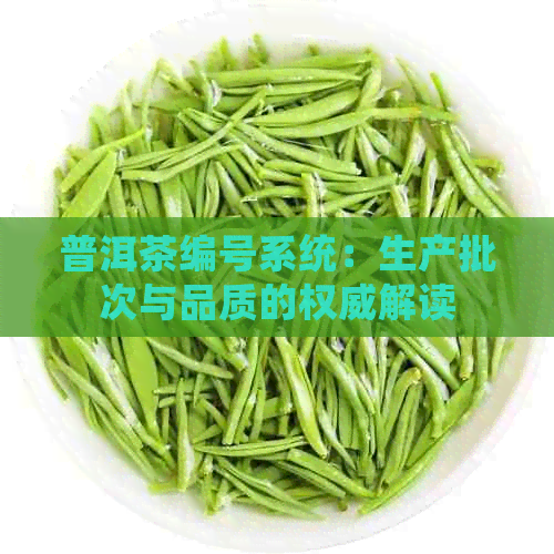 普洱茶编号系统：生产批次与品质的权威解读