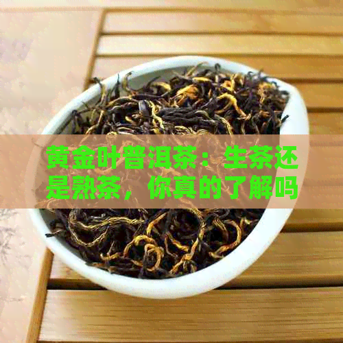 黄金叶普洱茶：生茶还是熟茶，你真的了解吗？