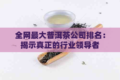 全网更大普洱茶公司排名：揭示真正的行业领导者