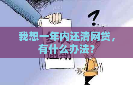 我想一年内还清网贷，有什么办法？