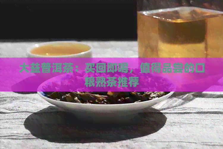 大益普洱茶：买回即喝，值得品尝的口粮熟茶推荐