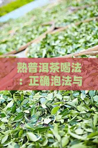 熟普洱茶喝法：正确泡法与功效解析