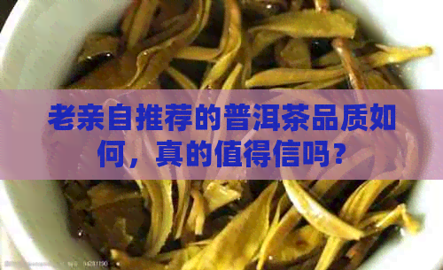 老亲自推荐的普洱茶品质如何，真的值得信吗？