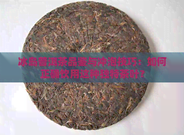 冰岛普洱茶品鉴与冲泡技巧：如何正确饮用这种独特茶叶？