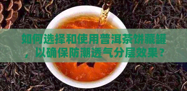 如何选择和使用普洱茶饼藏罐，以确保防潮透气分层效果？