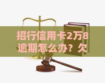 招行信用卡2万8逾期怎么办？欠款招商银行信用卡2万多半年处理办法。