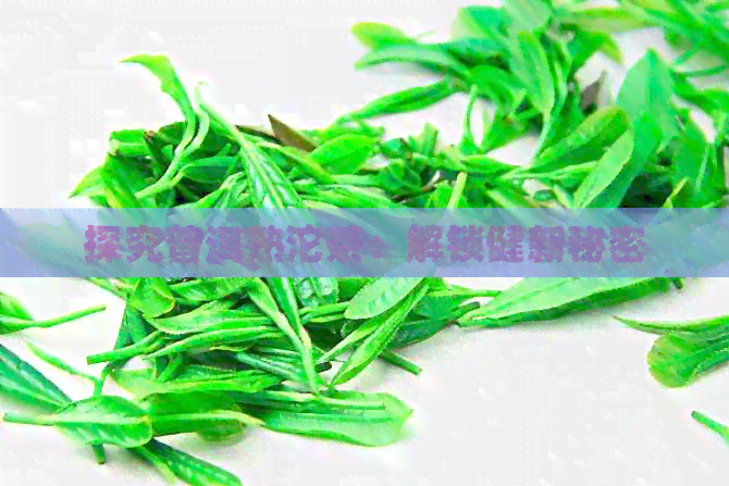 探究普洱熟沱茶：解锁健新秘密