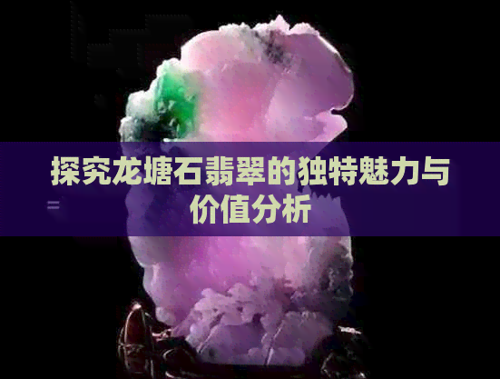 探究龙塘石翡翠的独特魅力与价值分析