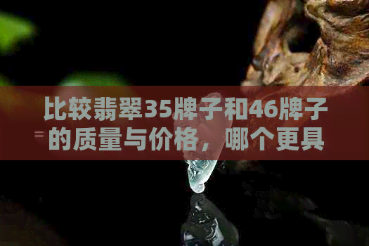 比较翡翠35牌子和46牌子的质量与价格，哪个更具价值？提供照片对比分析。