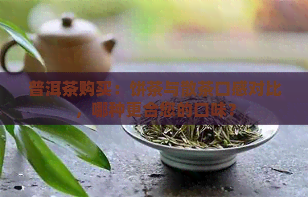 普洱茶购买：饼茶与散茶口感对比，哪种更合您的口味？