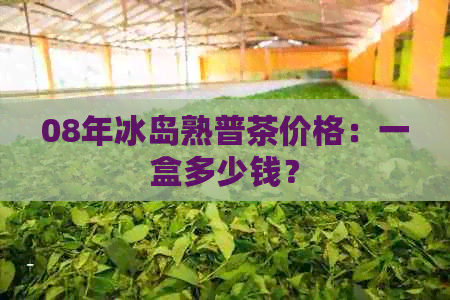 08年冰岛熟普茶价格：一盒多少钱？