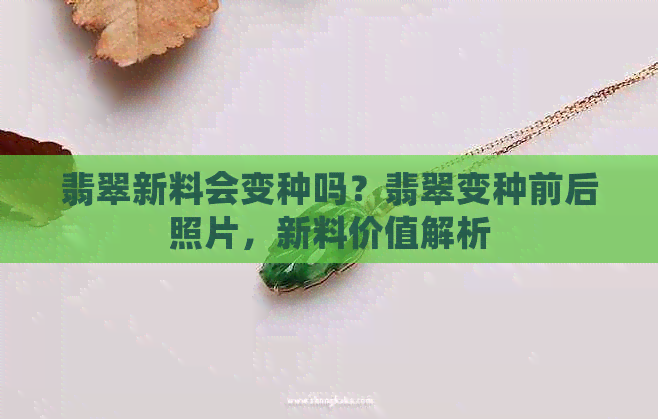 翡翠新料会变种吗？翡翠变种前后照片，新料价值解析