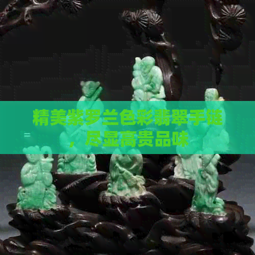 精美紫罗兰色彩翡翠手链，尽显高贵品味