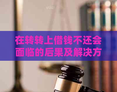 在转转上借钱不还会面临的后果及解决方法：一次全面的解读