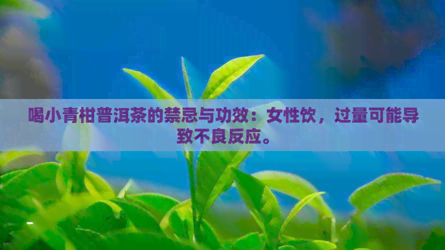 喝小青柑普洱茶的禁忌与功效：女性饮，过量可能导致不良反应。