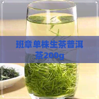 班章单株生茶普洱茶200g