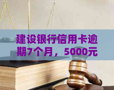 建设银行信用卡逾期7个月，5000元的处理与后果分析