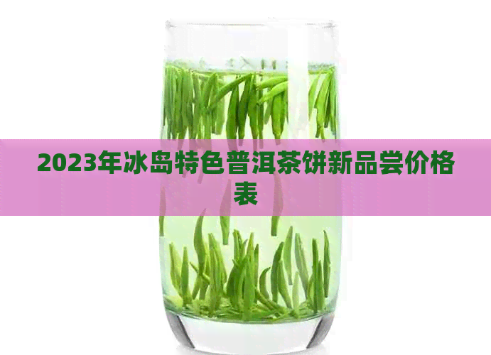 2023年冰岛特色普洱茶饼新品尝价格表