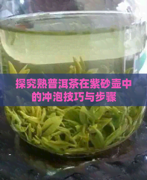 探究熟普洱茶在紫砂壶中的冲泡技巧与步骤