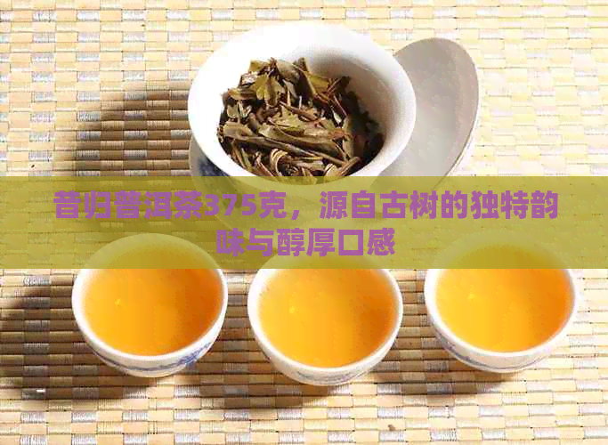 昔归普洱茶375克，源自古树的独特韵味与醇厚口感