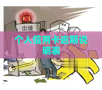 个人信用卡逾期说明表