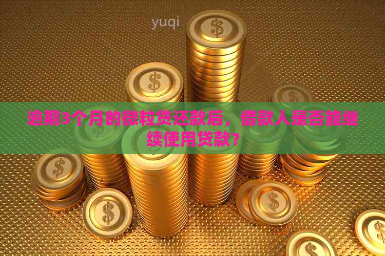 逾期3个月的微粒贷还款后，借款人是否能继续使用贷款？